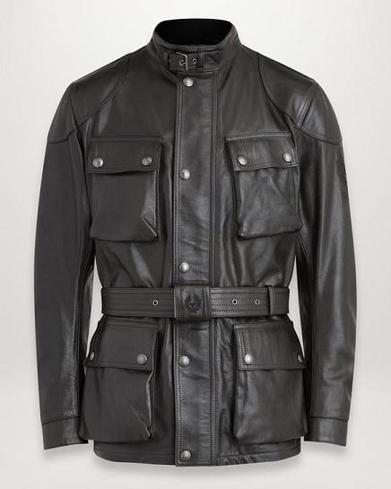 Veste Moto Cuir Belstaff Homme Trialmaster Noir France KP3968271